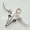 Zinc Alloy Animal Pendants, Cow, plated Approx 4.5mm 