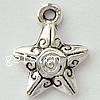 Zinc Alloy Star Pendant, plated, textured Approx 1mm 