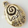 Zinc Alloy Message Pendants, Oval, plated Approx 1mm 