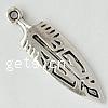 Zinc Alloy Jewelry Pendants, Leaf, plated Approx 1mm 