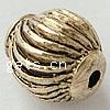 Zinc Alloy Corrugated Beads, Drum, plated Approx 1mm 
