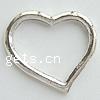 Zinc Alloy Heart Pendants, plated Approx 1-2mm 