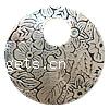 Zinc Alloy Flat Round Pendants, plated cadmium free Approx 8mm, Approx 