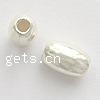 Sterling Silver Beads, 925 Sterling Silver, Oval, plated Approx 1.5mm 
