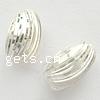 Sterling Silver Diamond Cut Beads, 925 Sterling Silver, Oval, plated Approx 2mm 