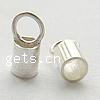 Sterling Silver End Caps, 925 Sterling Silver, Tube, plated Approx 1.5mm 