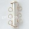 Sterling Silver Slide Lock Clasp, 925 Sterling Silver, Tube Approx 2.5mm 