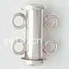 Sterling Silver Slide Lock Clasp, 925 Sterling Silver, plated Approx 2mm 