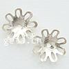 Sterling Silver Bead Caps, 925 Sterling Silver, Flower, plated, hollow Approx 0.5mm 