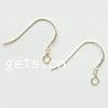 Sterling Silver Hook Earwire, 925 Sterling Silver, plated 15mm Approx 2mm [