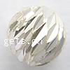 Sterling Silver Diamond Cut Beads, 925 Sterling Silver, Round, plated 5mm Approx 1mm 