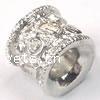 Rhinestone Zinc Alloy European Beads, Tube, plated, with Mideast rhinestone & without troll Approx 5.5mm 