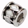 Enamel Zinc Alloy European Beads, Tube, plated, without troll & large hole Approx 4.2mm 