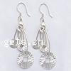 Sterling Silver Drop Earring, 925 Sterling Silver, plated 