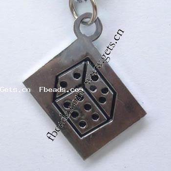 Zinc Alloy Enamel Pendants, Rectangle, plated, more colors for choice, 21X14X3mm, Sold By PC