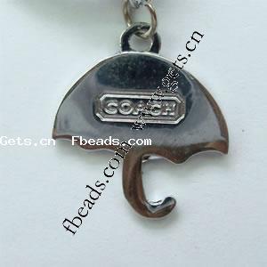 Zinc Alloy Tool Pendants, Umbrella, plated, enamel, more colors for choice, 25x27x3mm, Sold By PC