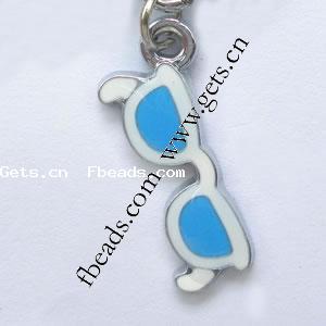 Zinc Alloy Tool Pendants, Glasses, plated, enamel, more colors for choice, 30x13x3mm, Sold By PC