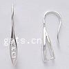 Sterling Silver Hook Earwire, 925 Sterling Silver, plated, with cubic zirconia 