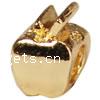 Zinc Alloy European Beads, Apple, plated, without troll Approx 4.5-5mm 