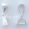 Sterling Silver Pinch Bail, 925 Sterling Silver, plated, with cubic zirconia Approx 2.5mm 