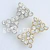 Rhinestone Metal Alloy Connector, Bowknot, plated, with rhinestone Approx 1mm 