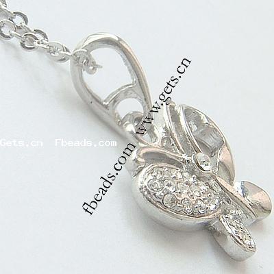 Zinc Alloy Animal Pendants, Butterfly, plated, with rhinestone, more colors for choice, 16x19x3.5mm, Sold By PC
