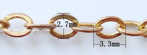 Латунная цепочка с овальными звеньями, Латунь, Другое покрытие, Овальный цепь, Много цветов для выбора, не содержит кадмий, 2.7x3.3x0.5mm, 100м/Strand, продается Strand