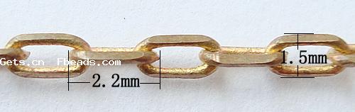 Латунная цепочка с овальными звеньями, Латунь, Другое покрытие, Овальный цепь, Много цветов для выбора, не содержит кадмий, 2.2x1.5x0.5mm, 100м/Strand, продается Strand