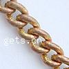 Brass Oval Chain, plated, twist oval chain cadmium free 