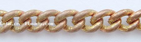 Brass Oval Chain, plated, twist oval chain, more colors for choice, cadmium free, 3.8x4x1.5mm, 100m/Strand, Sold By Strand