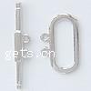 Zinc Alloy Toggle Clasp, Oval nickel, lead & cadmium free Approx 2mm 