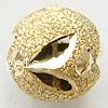 Brass Stardust Beads, Round, plated, hollow 8mm Approx 2mm 