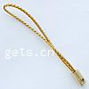Fashion Mobile Phone Lanyard, Brass, with Fiber, platinum color plated, wheat chain Inch 