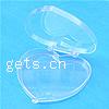 Kunststoff Perlen Behälter, Herz, 79x89x14mm, verkauft von PC