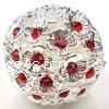 Мяч Rhinestone Spacer, Кристаллы, с цинковый сплав, Круглая, Другое покрытие, Много цветов для выбора, 26mm, продается PC