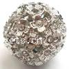 Ball Rhinestone Spacer, with Zinc Alloy, Round, plated 26mm Approx 2.5mm 