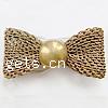 Brass Reseau Finding, Bowknot, plated 