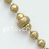 Brass Ball Chain, Round, plated, faceted cadmium free 