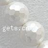 South Sea Shell Beads, Round, faceted nickel, lead & cadmium free, 8mm Approx 1mm Approx 