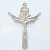 Zinc Alloy Cross Pendants, Crucifix Cross, plated, with letter pattern Approx 2mm 