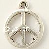 Zinc Alloy Peace Pendants, Peace Logo, plated lead & nickel free Approx 1mm 