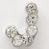Zinc Alloy Letter Slide Charm, Letter J, platinum color plated, with Mideast rhinestone, nickel, lead & cadmium free Approx 