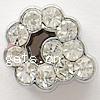 Zinc Alloy Letter Slide Charm, Letter Q, platinum color plated, with Mideast rhinestone, nickel, lead & cadmium free Approx 