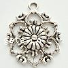 Zinc Alloy Flower Pendants, plated, adjustable & layered nickel, lead & cadmium free Approx 2mm 