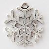 Zinc Alloy Christmas Pendants, Snowflake, plated, Christmas jewelry Approx 2mm 