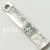 Zinc Alloy Pendant Components, Rectangle, plated Approx 4mm 