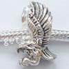 No Troll Thailand Sterling Silver European Beads, Eagle, without troll Approx 5mm 
