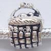 No Troll Thailand Sterling Silver European Beads, Handbag, with ribbon bowknot decoration & without troll Approx 5mm 