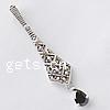 Thailand Sterling Silver Pendants, with Black Agate, with cubic zirconia Approx 3mm 