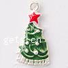 Zinc Alloy Christmas Pendants, Christmas Tree, plated, enamel Approx 2mm 